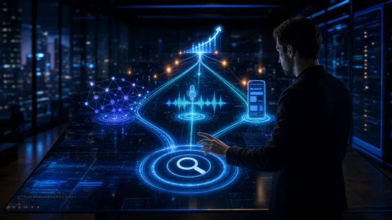 SEO-Experte verbindet KI, Sprachsuche und mobile Optimierung zu einer gemeinsamen Zukunftsstrategie.