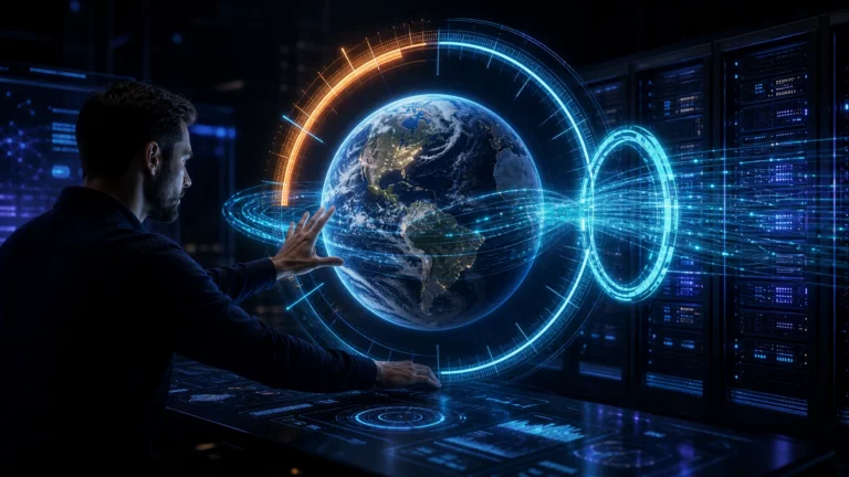 Spezialist reduziert den digitalen Ressourcenverbrauch eines holografischen Erdsystems.